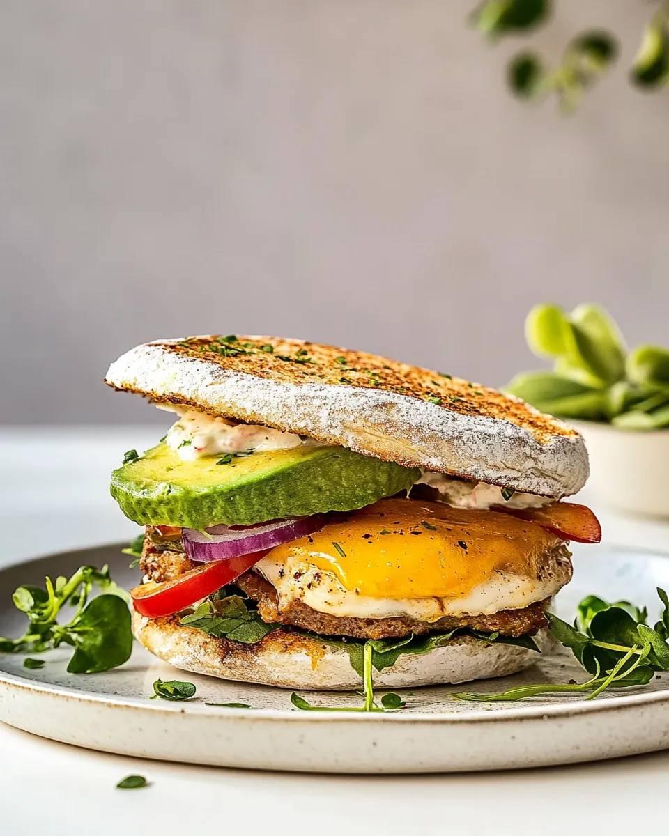 Delicious Breakfast Sandwich shot