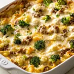 Easy Broccoli Cauliflower Ground Beef Casserole photo