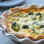 Homemade Broccoli Garlic Quiche photo