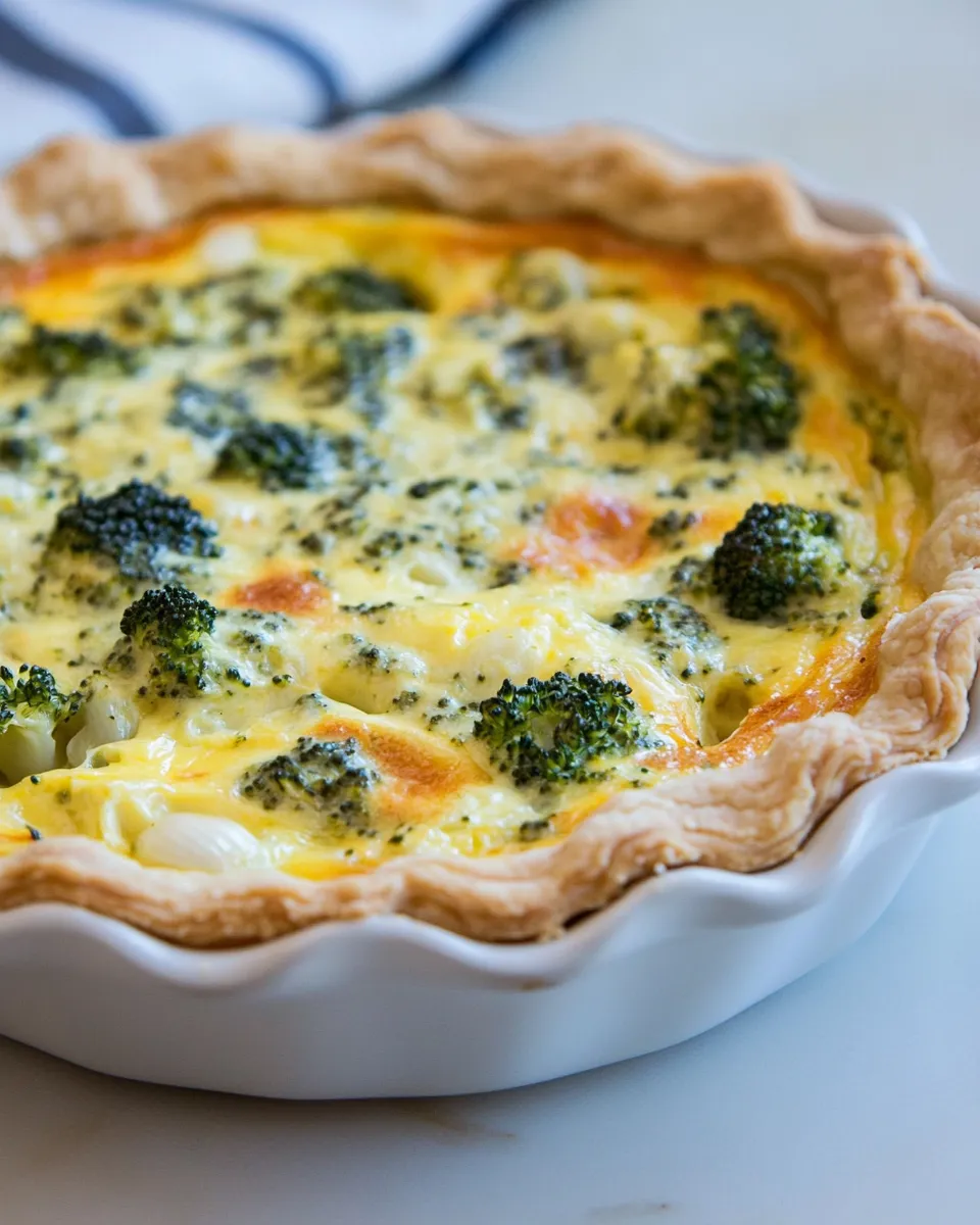 Classic Broccoli Garlic Quiche image
