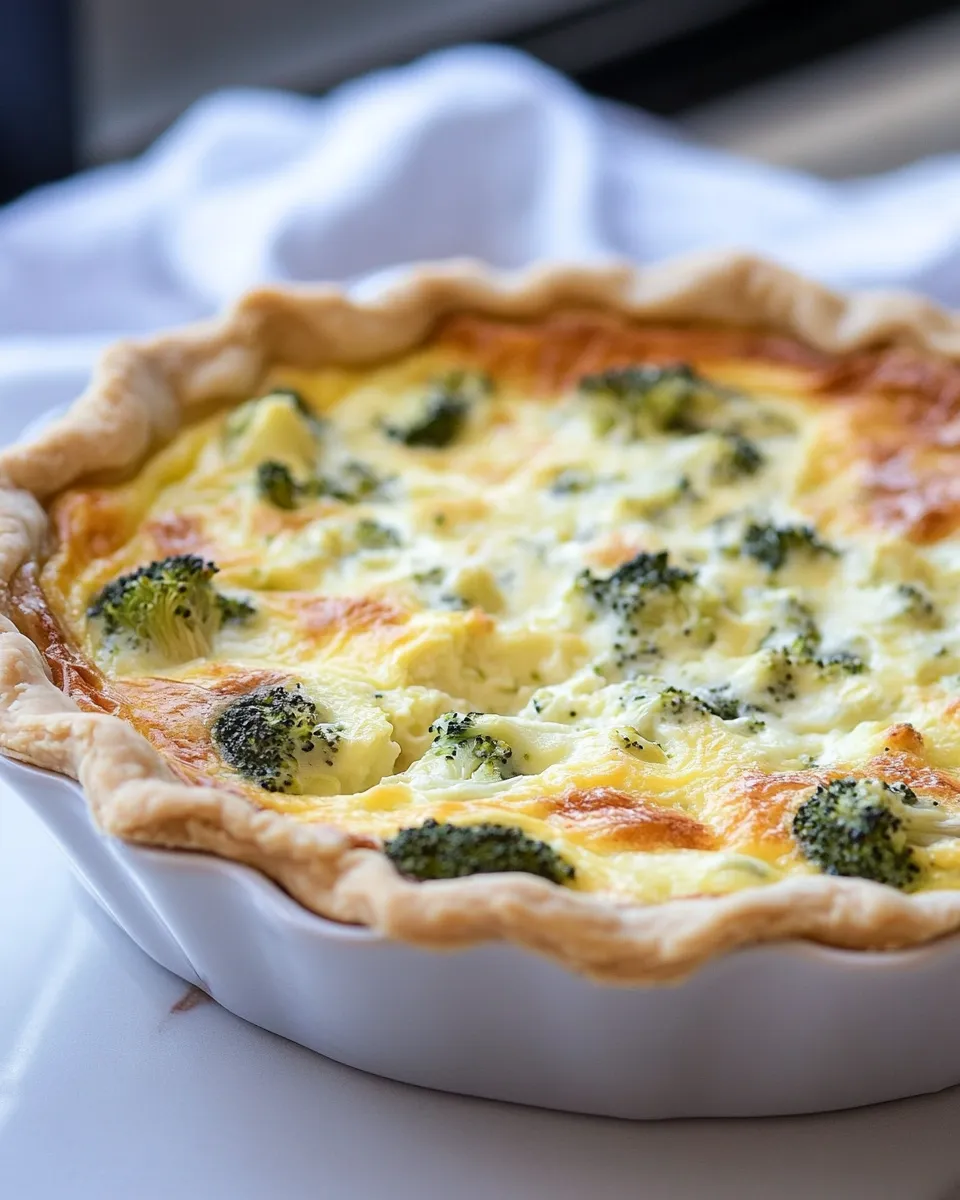 Easy Broccoli Garlic Quiche recipe photo
