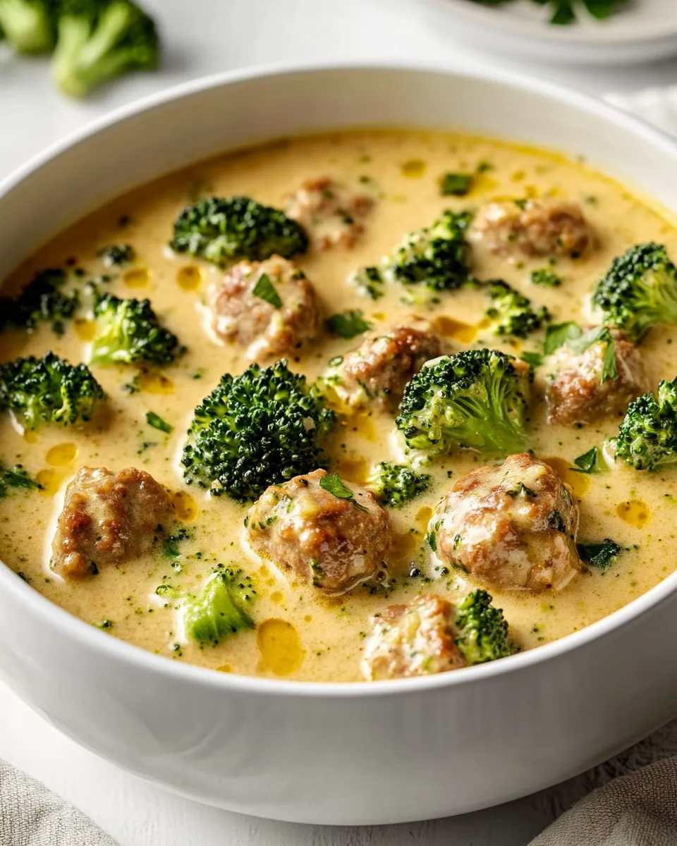 Homemade Broccoli Sausage Soup photo
