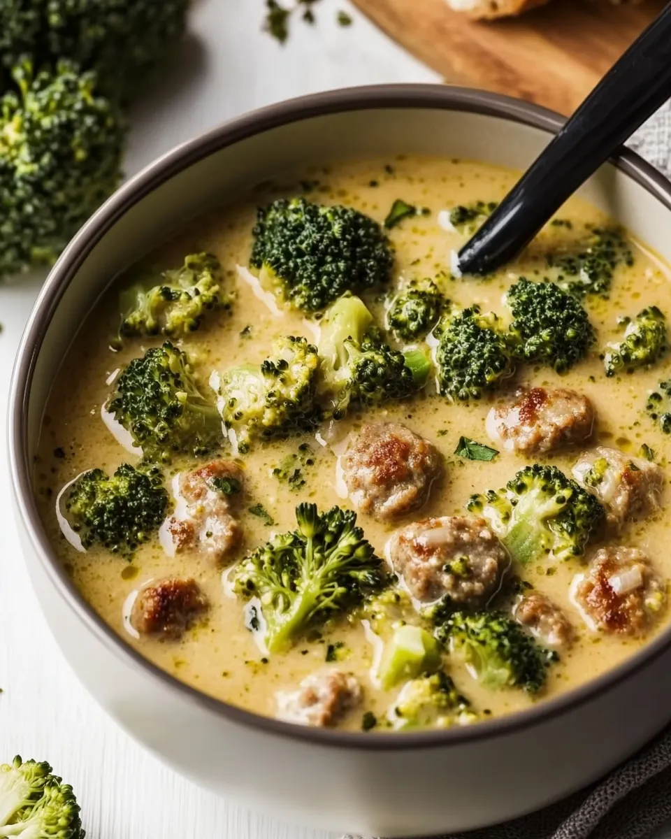 Classic Broccoli Sausage Soup image