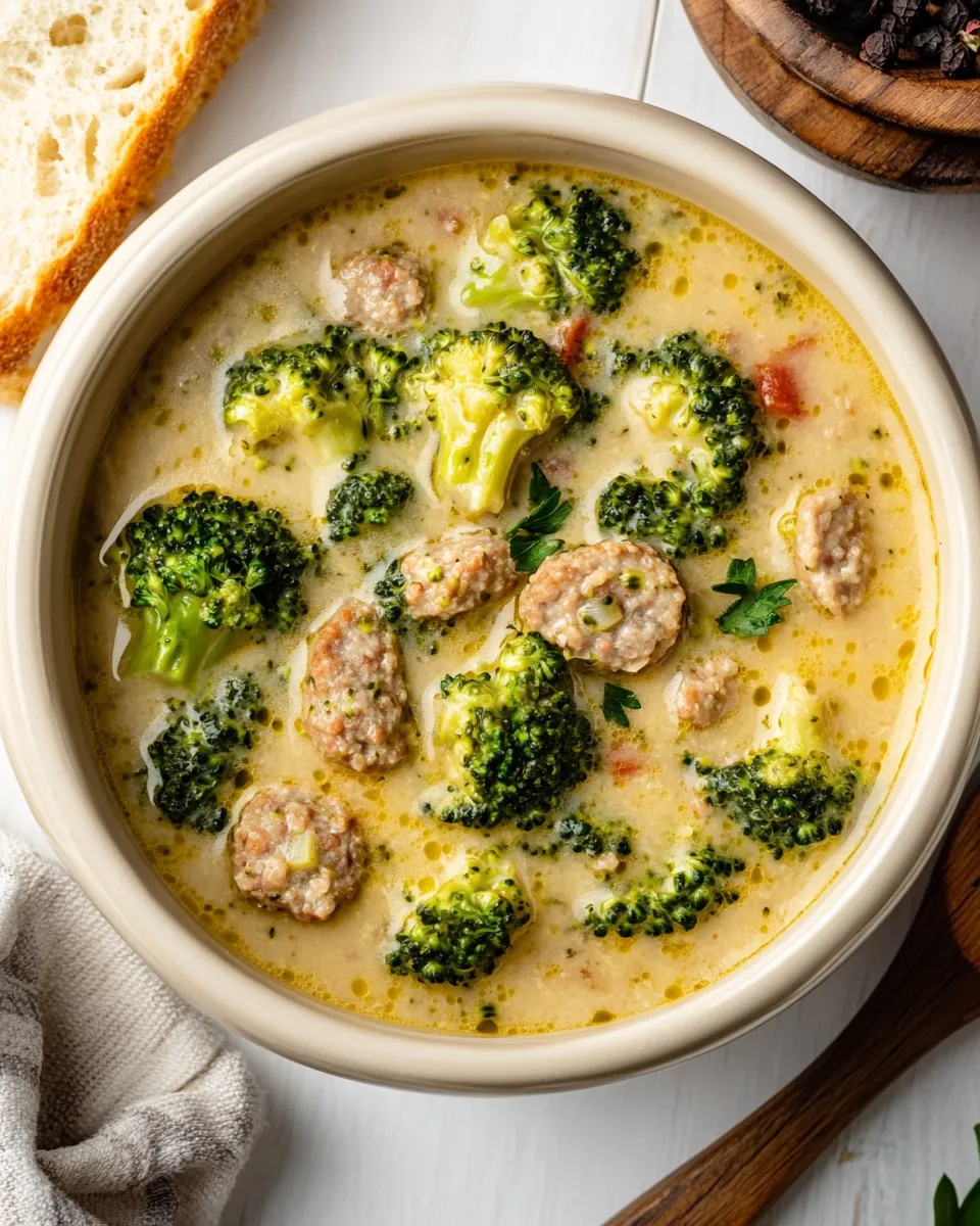 Easy Broccoli Sausage Soup recipe photo