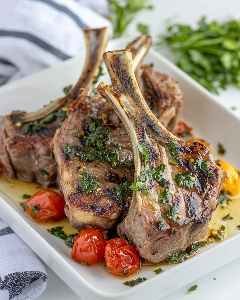 Delicious Broiled Lamb Loin Chops dish photo