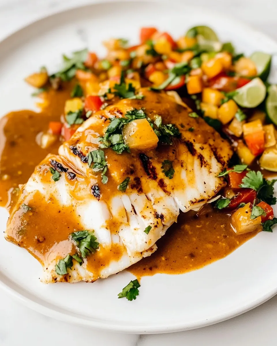 Easy Broiled Tilapia with Thai Coconut Curry Sauce photo