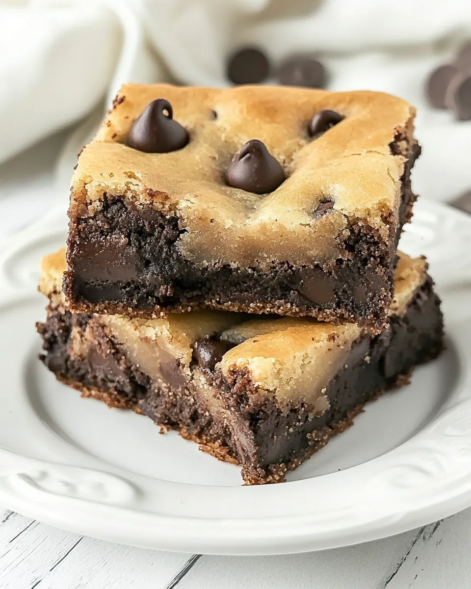 Delicious Brookie Bars (Brownie & Chocolate Chip Cookie Bars) image