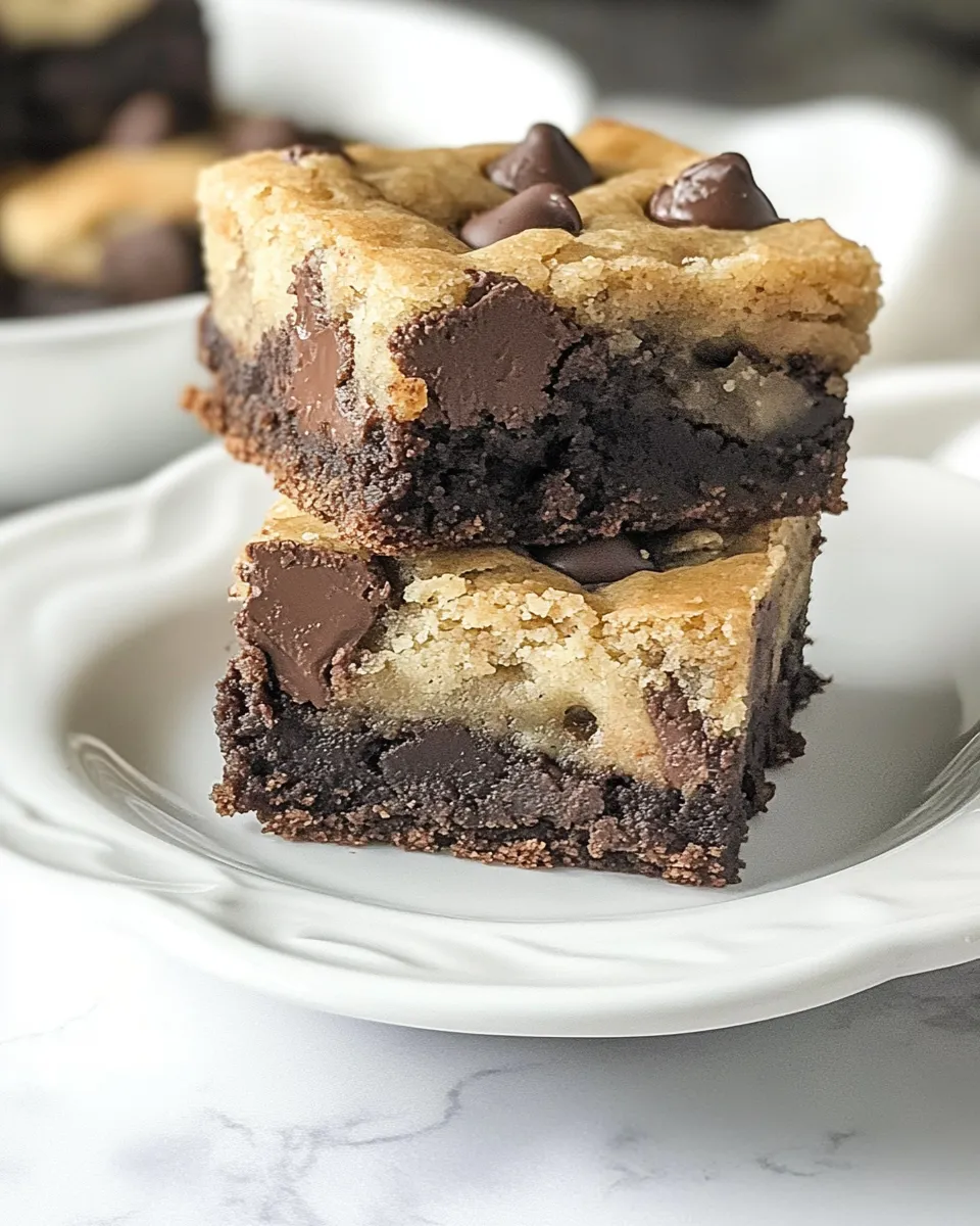 Easy Brookie Bars (Brownie & Chocolate Chip Cookie Bars) recipe photo
