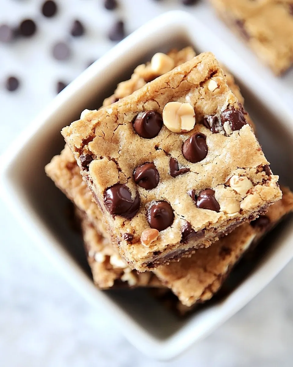 Delicious Brown Butter Chocolate Chip Hazelnut Cookie Bars dish photo