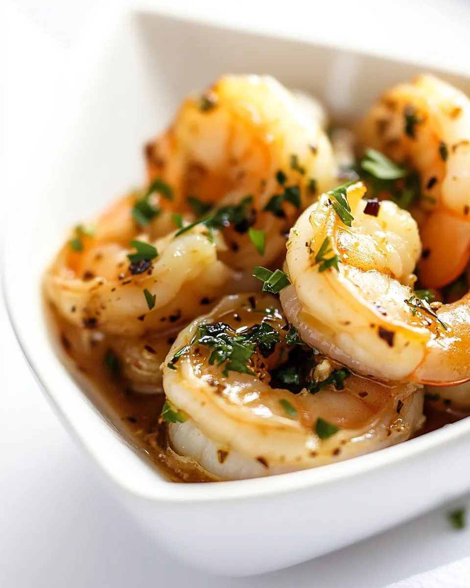 Quick Brown Butter Garlic Shrimp Recipe shot