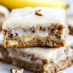 Homemade Brown Butter Glazed Banana Nut Blondies photo