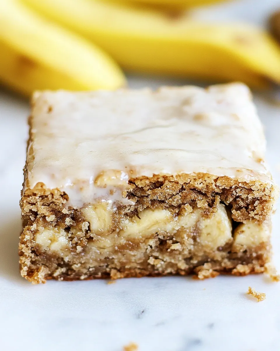 Easy Brown Butter Glazed Banana Nut Blondies recipe photo