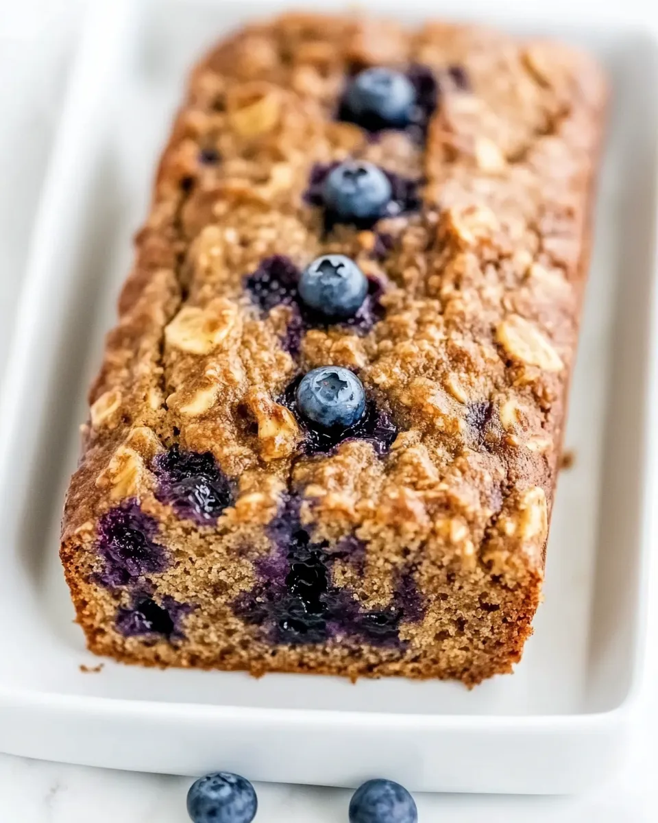 Delicious Brown Sugar Blueberry Banana Bread with Blueberry Butter image