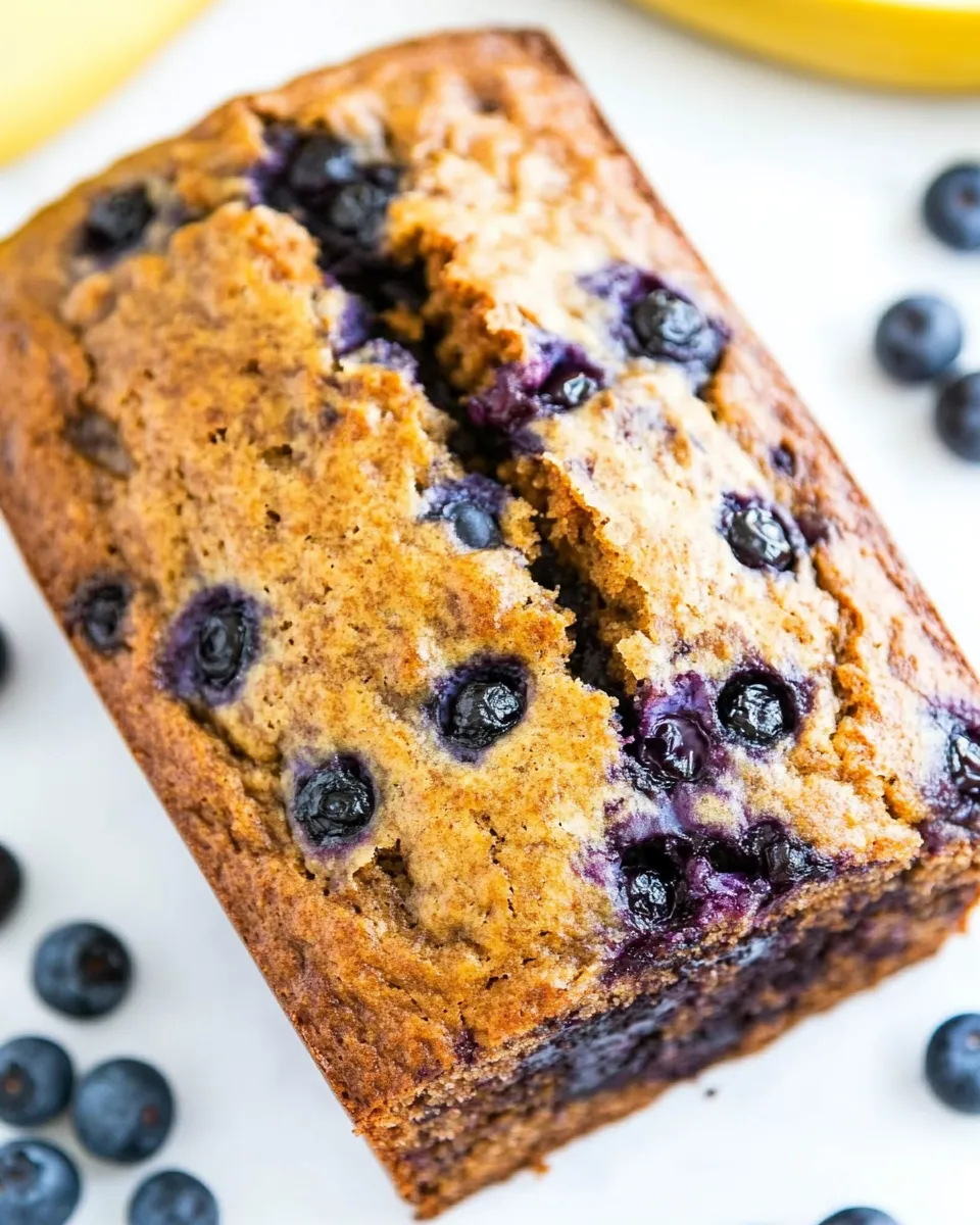 Easy Brown Sugar Blueberry Banana Bread with Blueberry Butter recipe photo
