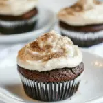 Amazing Brownie Banana Bread Cupcakes with Brown Sugar Frosting. recipe image