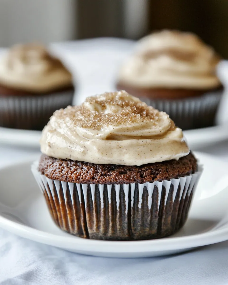 Healthy Brownie Banana Bread Cupcakes with Brown Sugar Frosting. picture