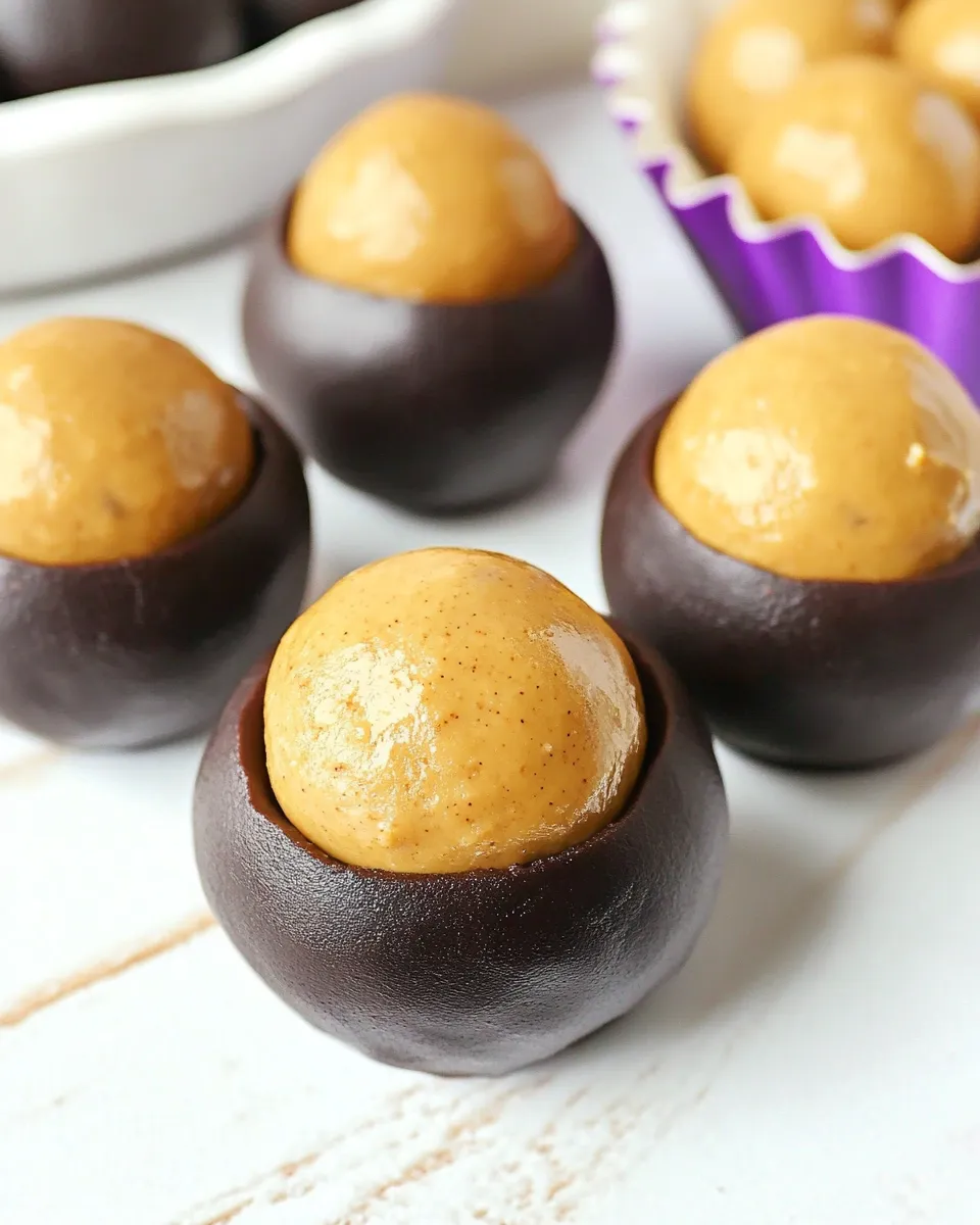 Delicious Buckeye Balls (Peanut Butter Balls) shot