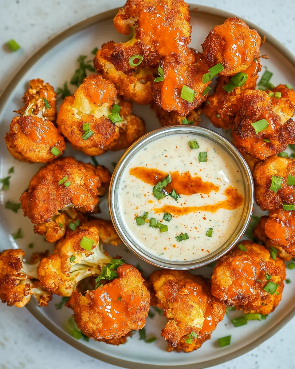 Amazing Buffalo Cauliflower with Spicy Tahini Ranch. picture