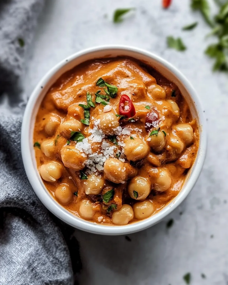 Delicious Butter Chickpeas food shot