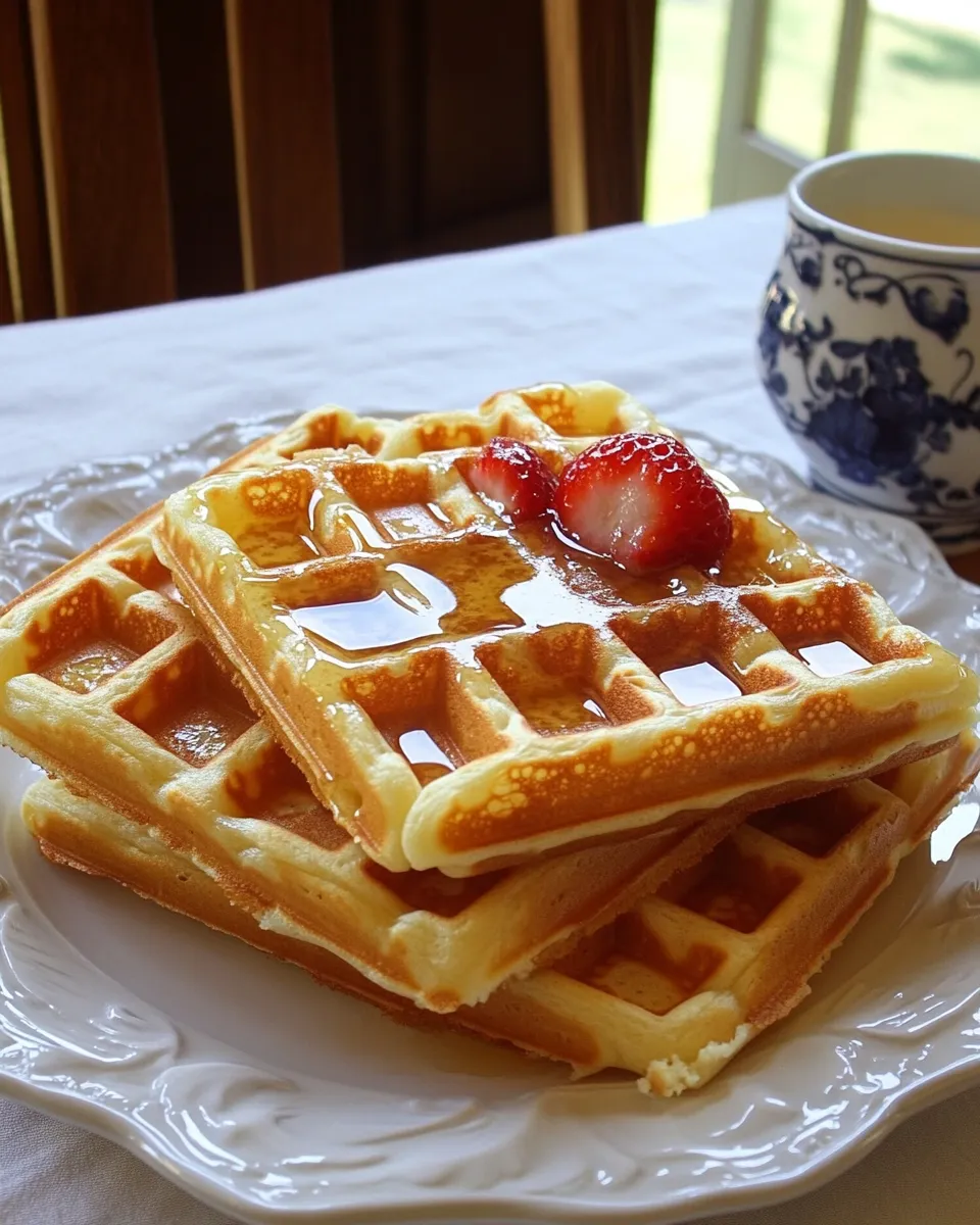 Easy Buttermilk Waffles Recipe for a Crowd shot