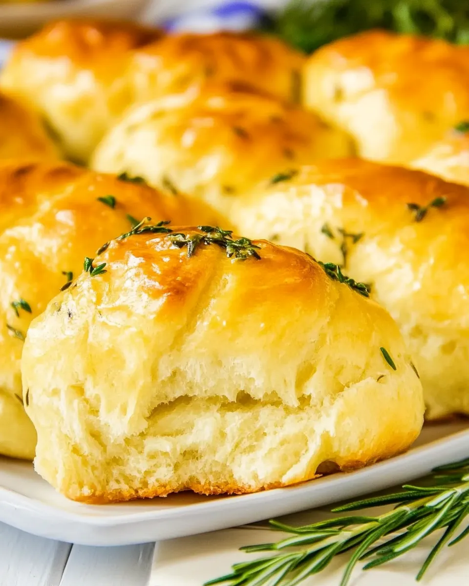 Delicious Buttery Herb Yeast Rolls shot