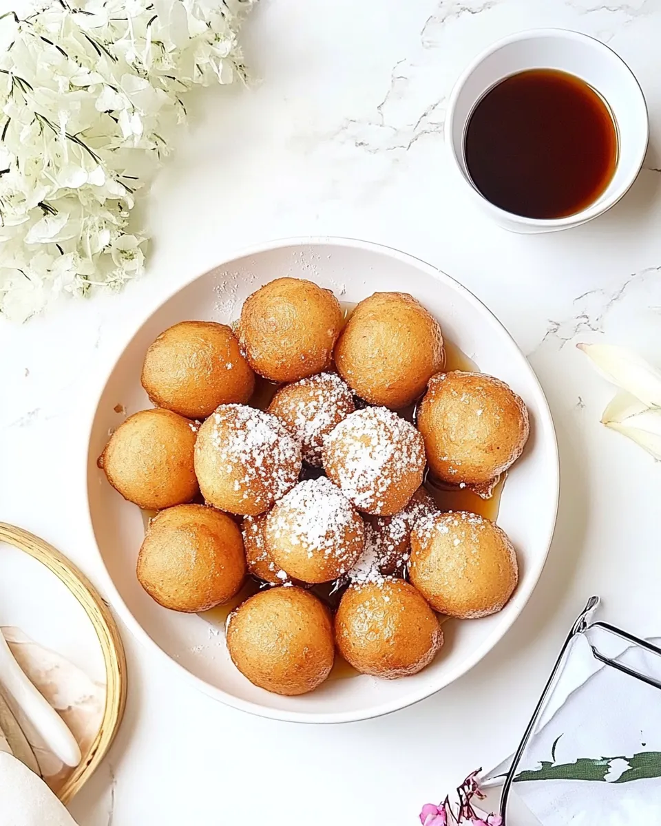 Easy Buuelos de Viento (Puffy Fried Balls in Syrup) recipe photo