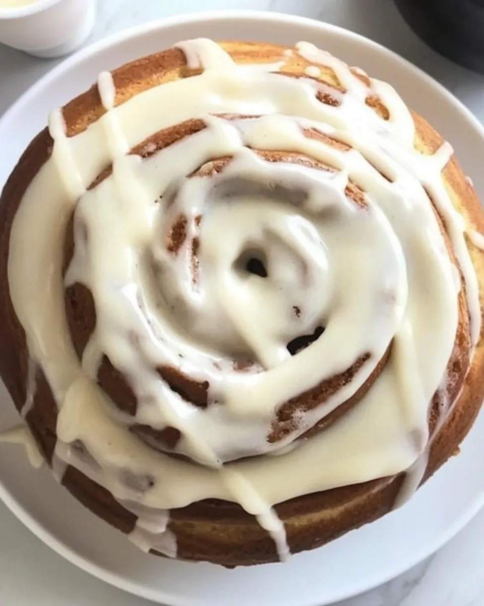 Easy CINNAMON ROLL CAKE FROM SCRATCH recipe photo