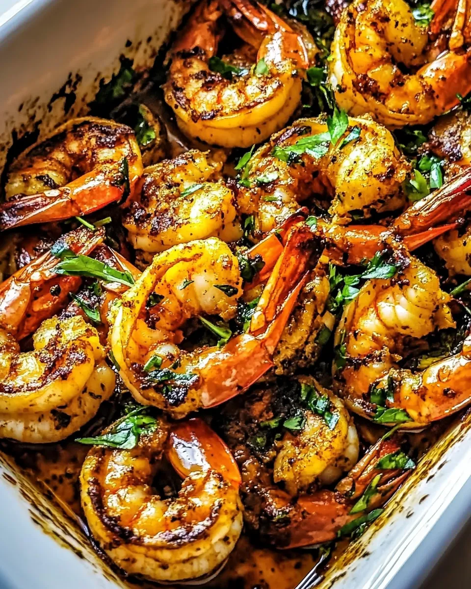 Delicious Cajun Baked Shrimp shot