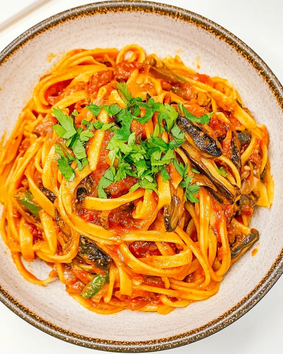 Homemade Cajun Oyster Mushroom Pasta dish photo