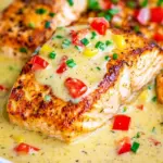 Easy Cajun Salmon with Creamy Parmesan Sauce photo