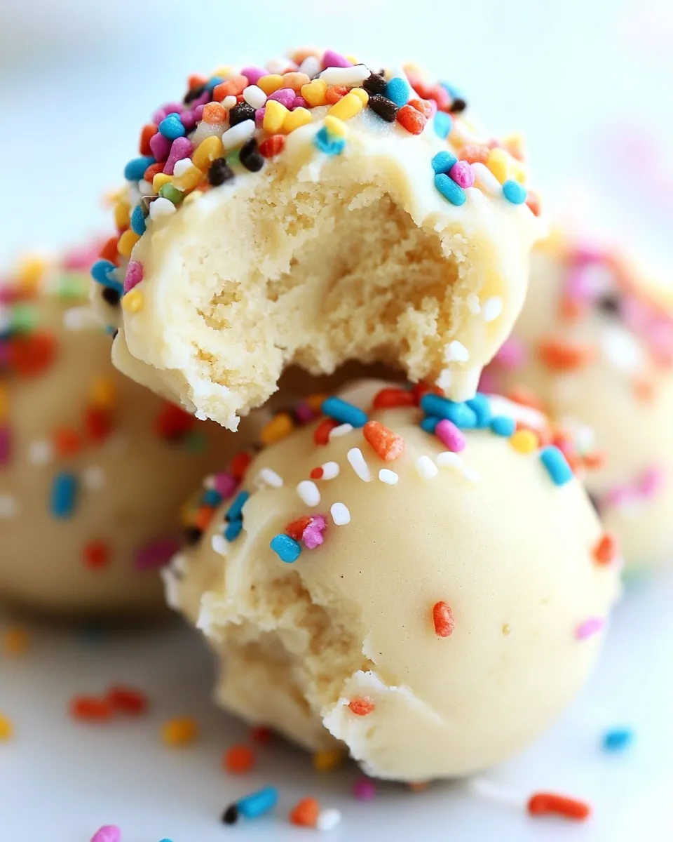 Delicious Cake Batter Truffles shot