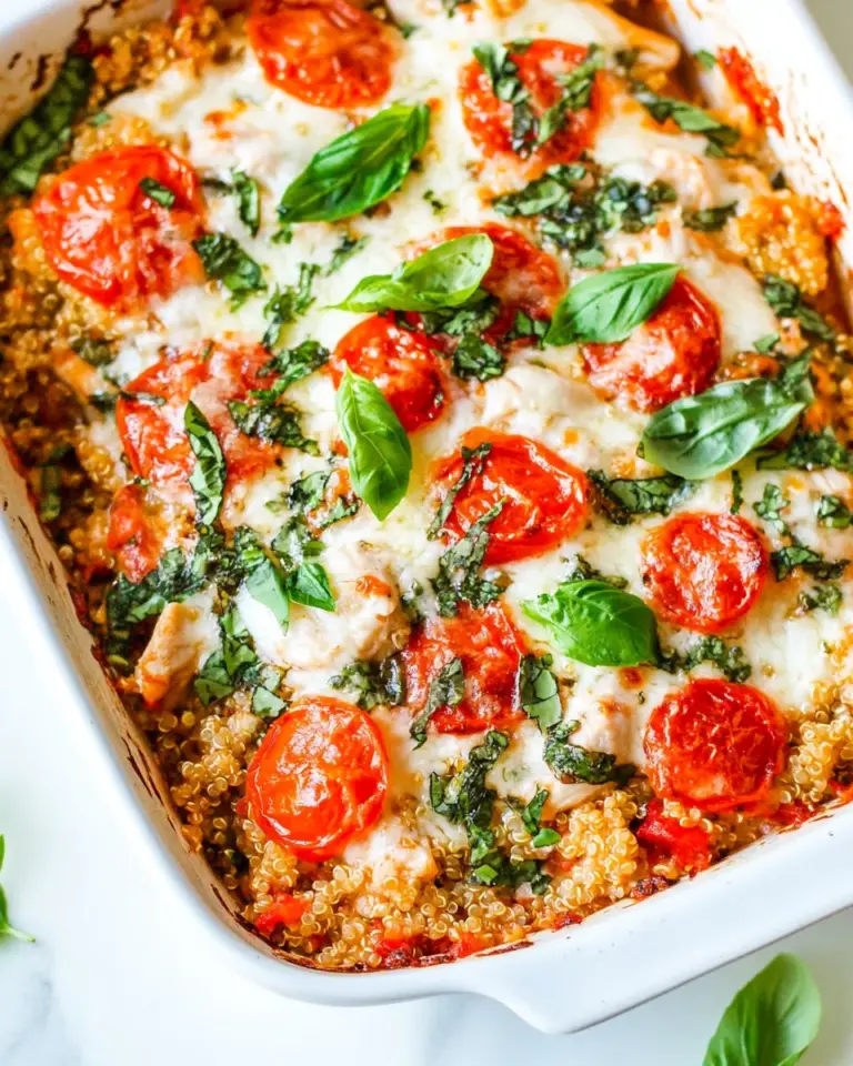 Homemade Caprese Chicken and Quinoa Casserole photo
