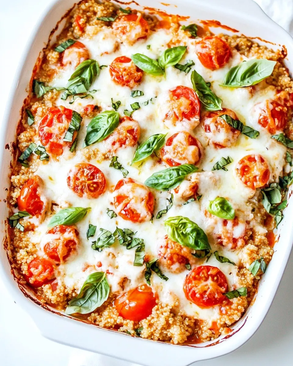 Delicious Caprese Chicken and Quinoa Casserole image