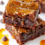 Homemade Caramel Chocolate Chip Brownies photo