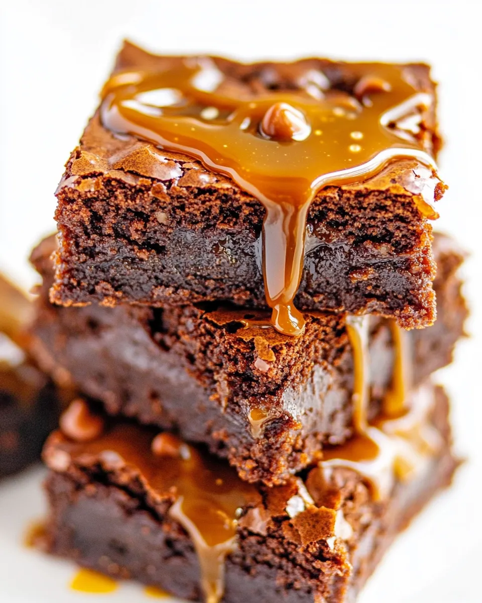 Delicious Caramel Chocolate Chip Brownies image