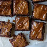 Homemade Caramel Mocha Nutella Brownies. photo