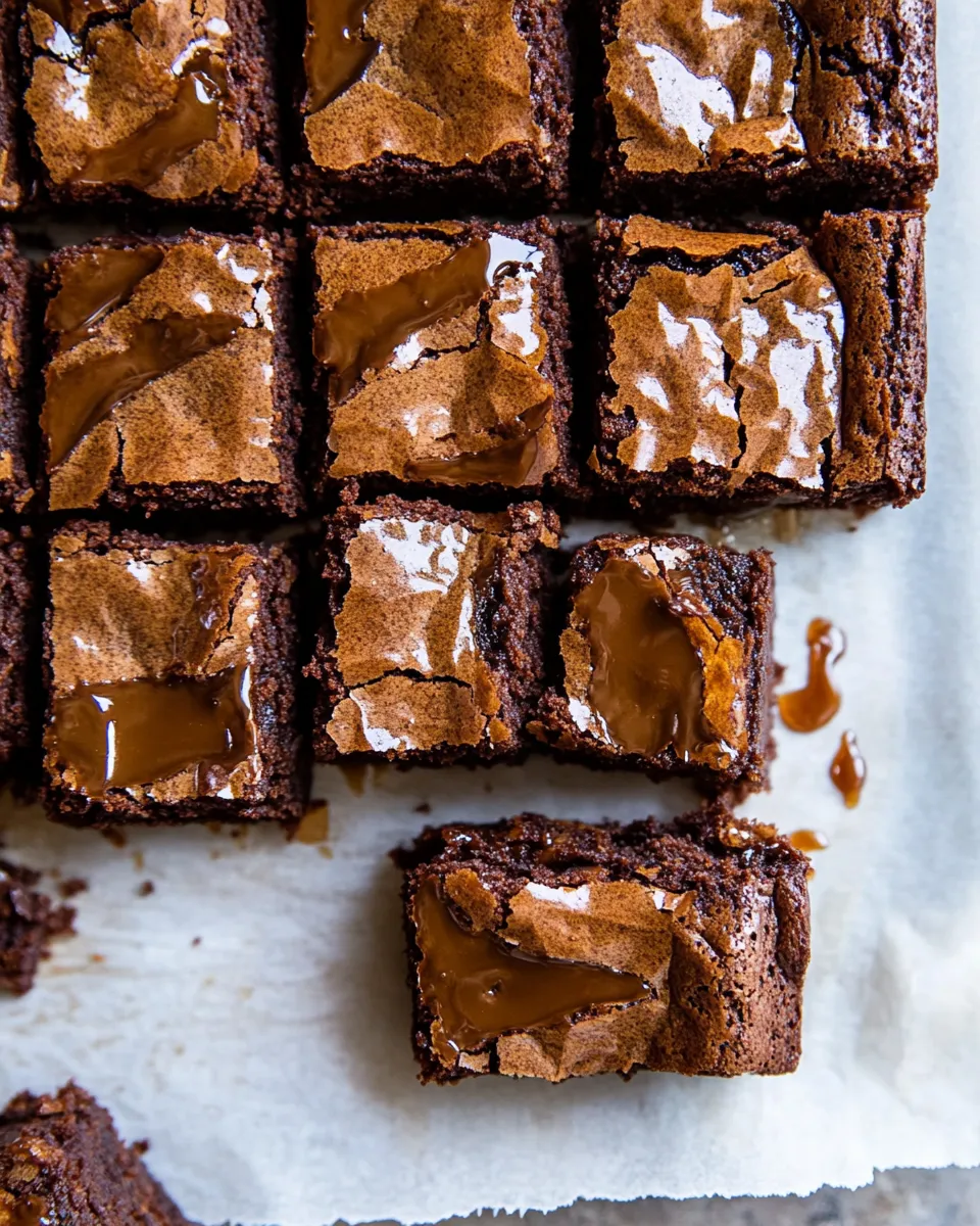 Delicious Caramel Mocha Nutella Brownies. image