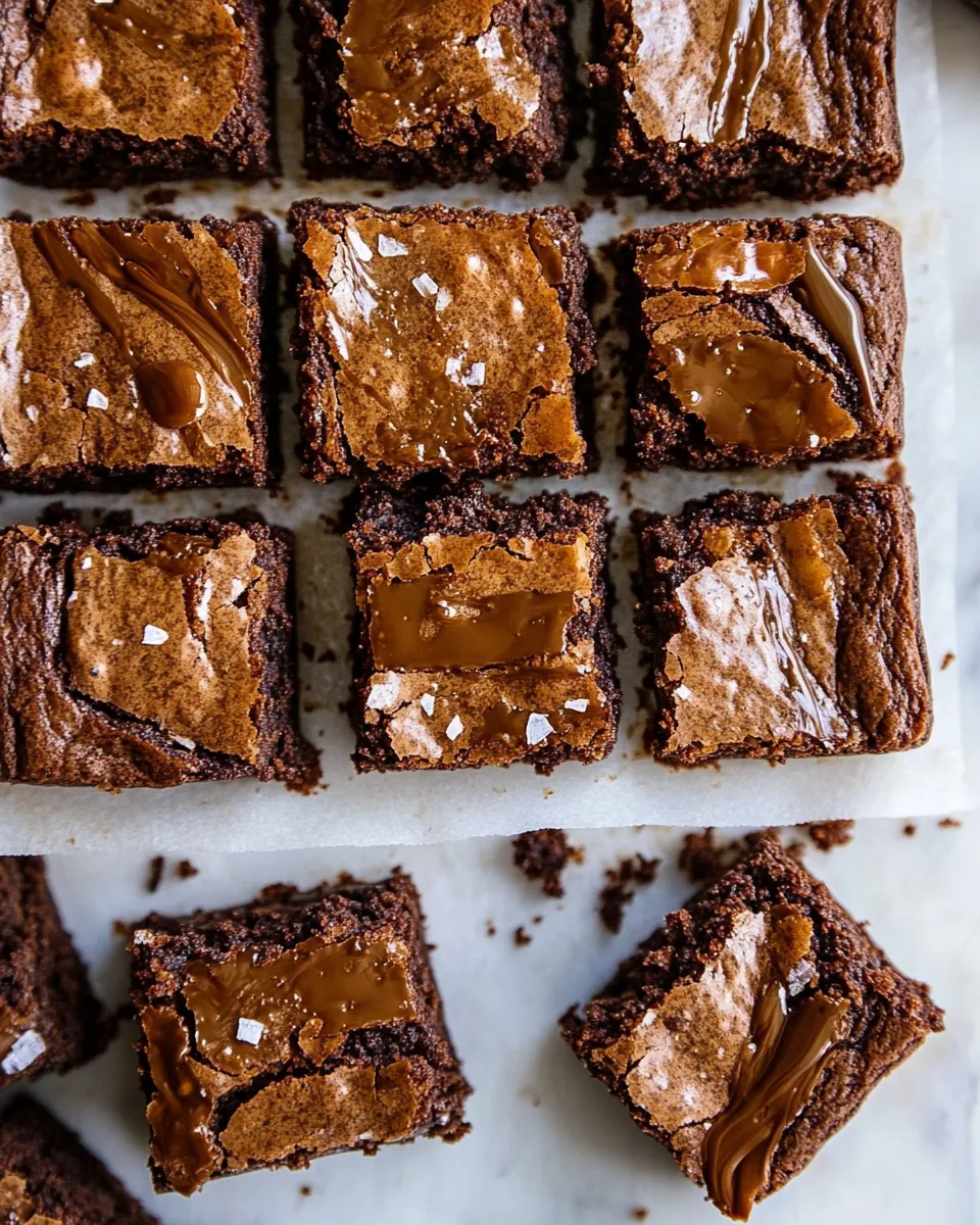 Easy Caramel Mocha Nutella Brownies. shot