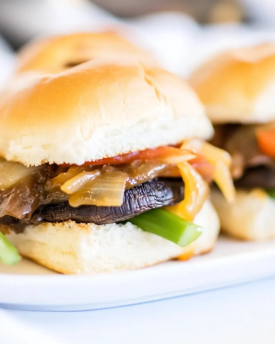 Easy Caramelized Onion and Portobello Mushroom Sliders with Fry Sauce dish photo