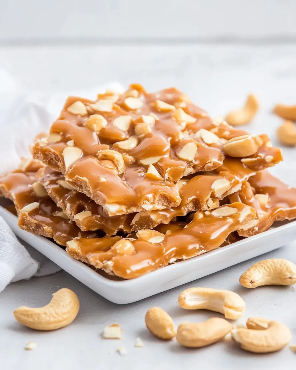 Easy Cashew Brittle recipe photo