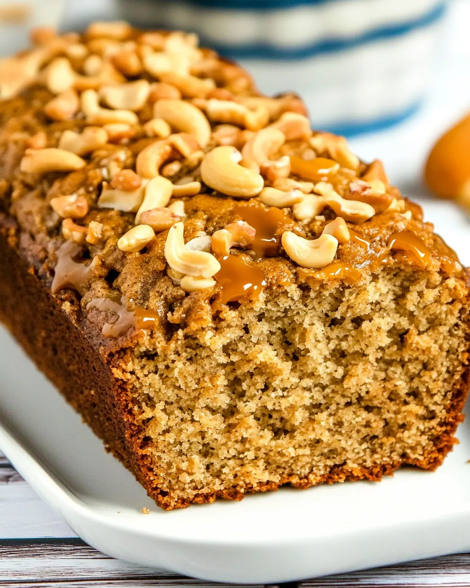 Delicious Cashew Butter Butterscotch Banana Bread image