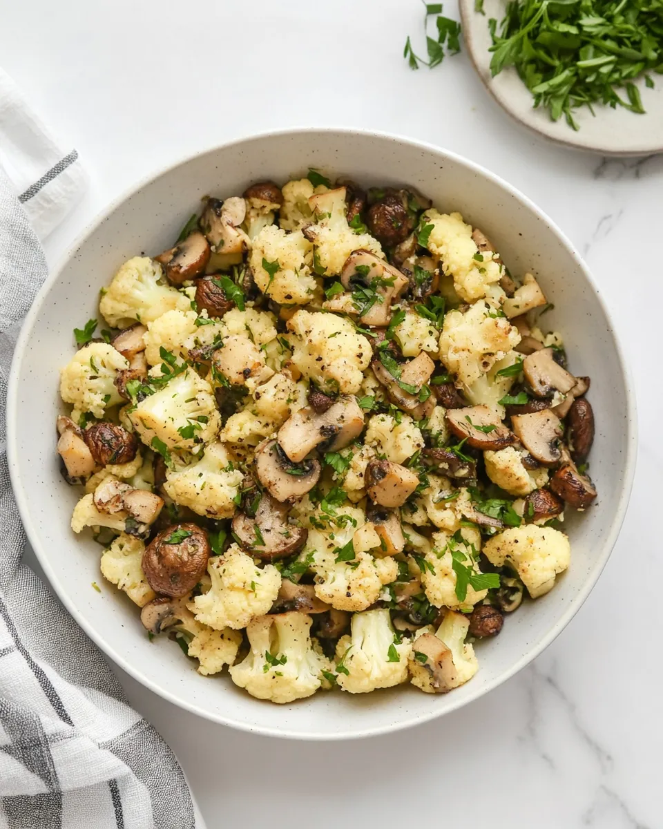 Easy Cauliflower-Mushroom Recipe shot