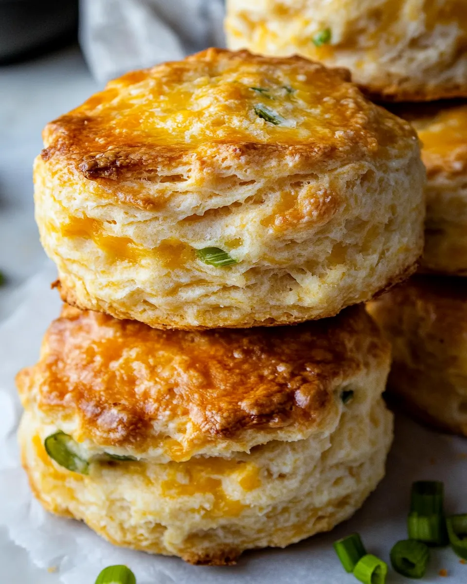 Delicious Cheddar Scallion Biscuits Recipe image