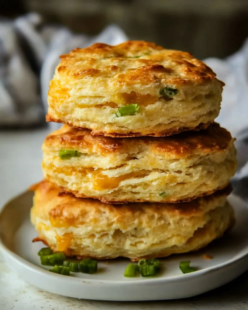 Easy Cheddar Scallion Biscuits Recipe shot