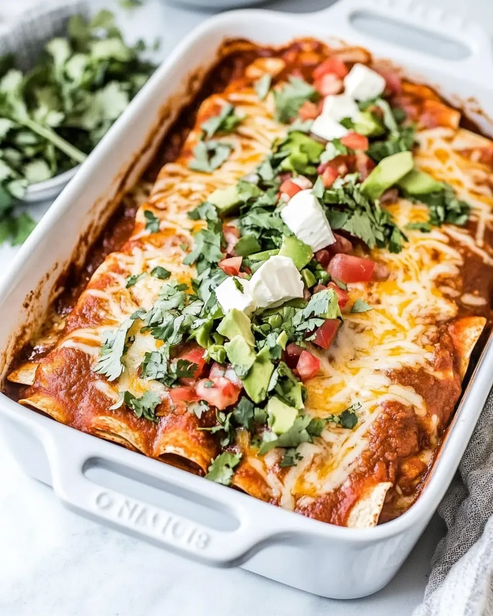 Delicious Cheese Enchiladas shot