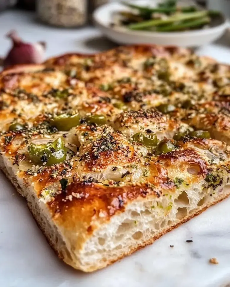 Homemade Cheese Focaccia w/ Green Onions, Zaatar & Sumac photo
