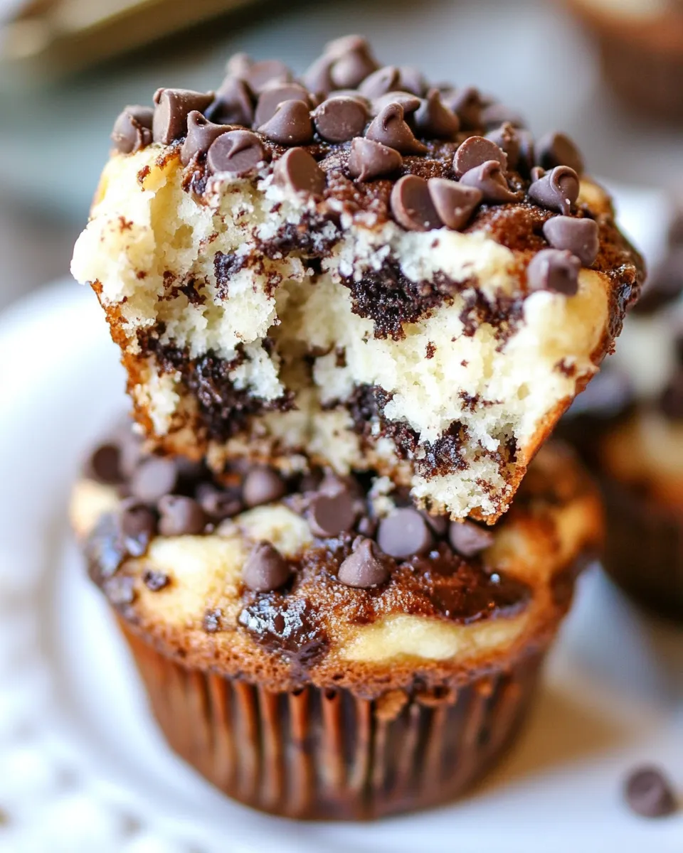 Easy Cheesecake Chocolate Chip Muffins recipe photo