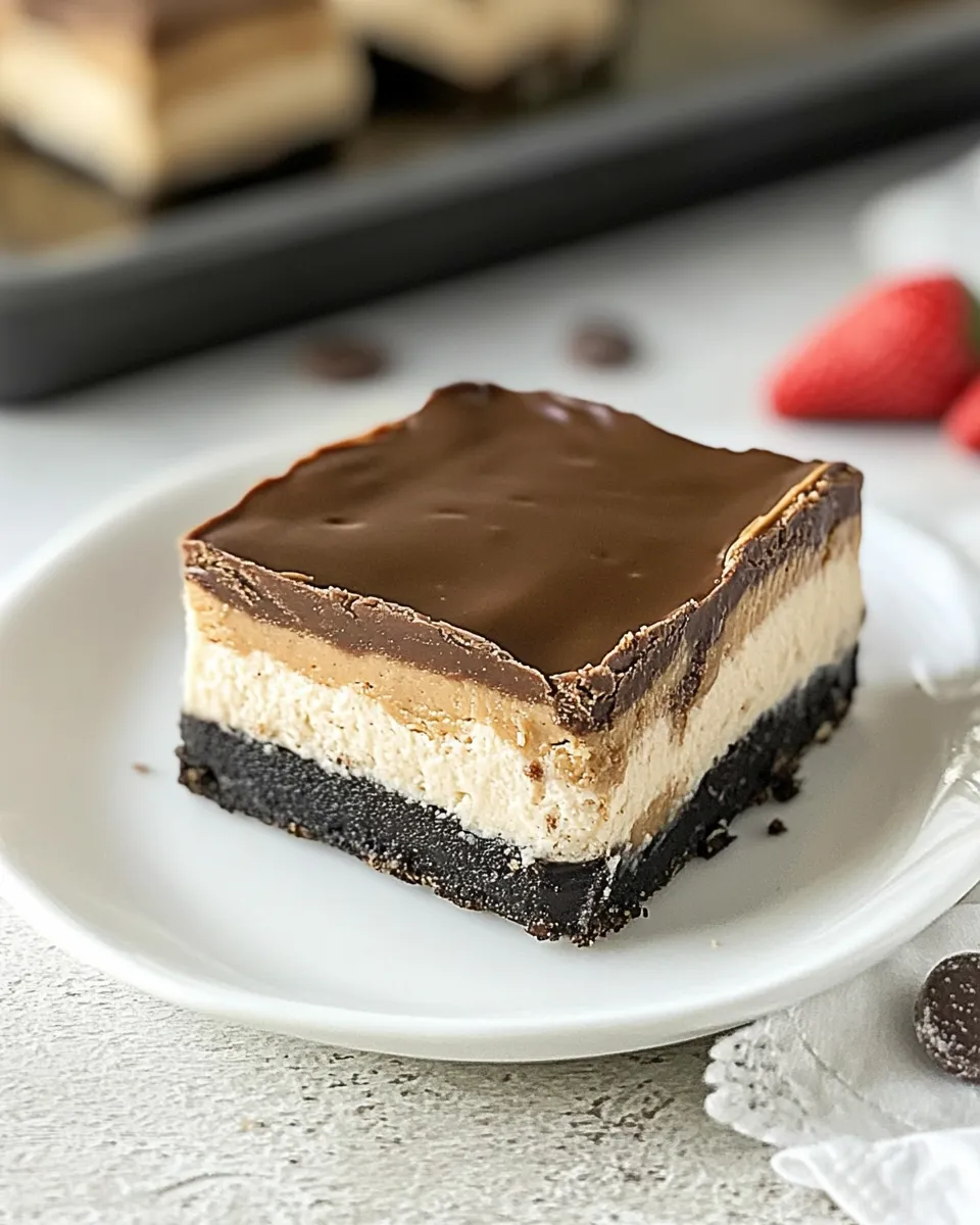 Homemade Cheesecake Peanut Butter Bars photo