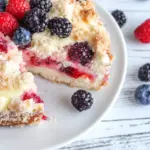 Homemade Cheesecake Streusel Raspberry Cake photo