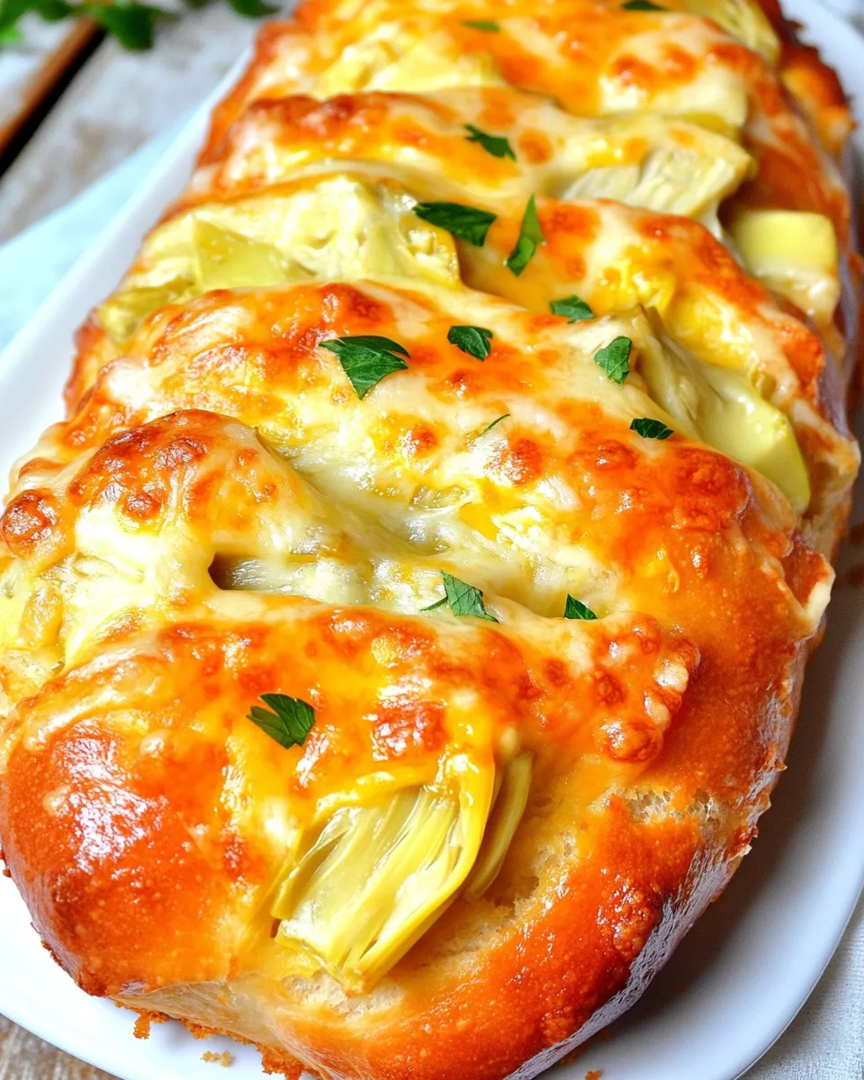 Classic Cheesy Artichoke Bread image